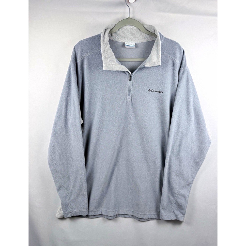 Columbia Men's XXL Gray Quarter Zip Fleece Pullover Long Sleeve Outdoor